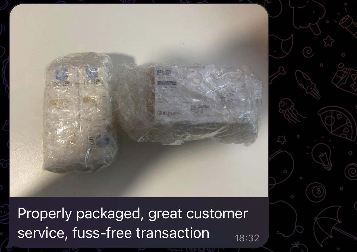 Customer review — packaging